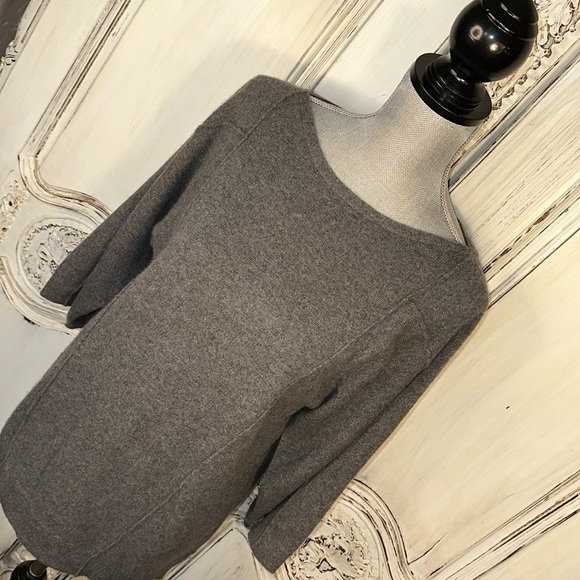 C. Cashmere Boatneck Kimono Sleeve Pullover Sweater Quiet Luxury Old Money Class - Picture 3 of 7